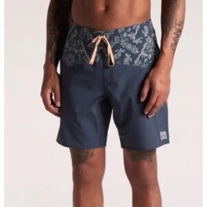 Howler Brothers Los‎ Vaqueros Men 38 Western Pearl Snap Boardshorts Swim Trunk